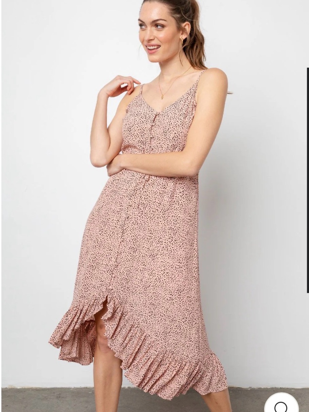Rails Frida Midi Dress in Rose Spotted - Picture 2 of 11
